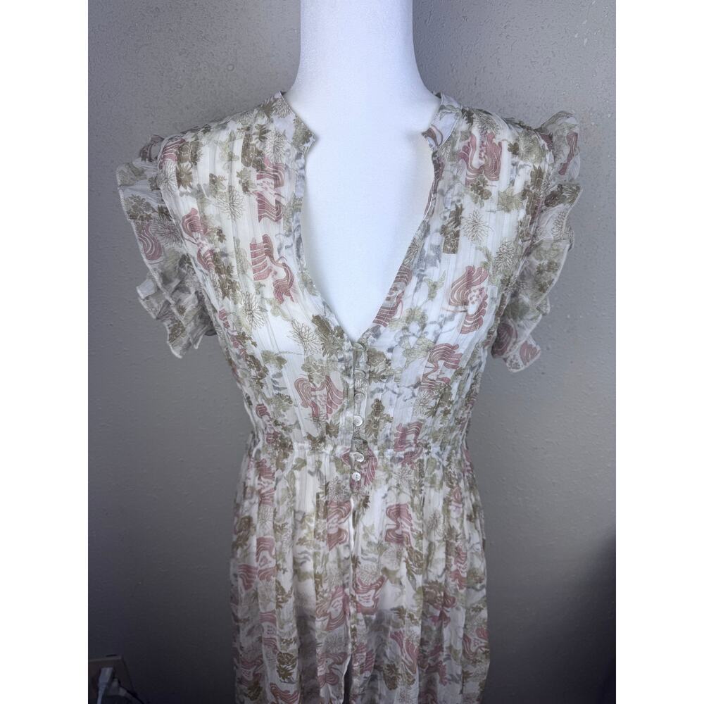 NWT Free People Lady of Avalon Sheer Ruffle Duster size Medium - Picture 2 of 6